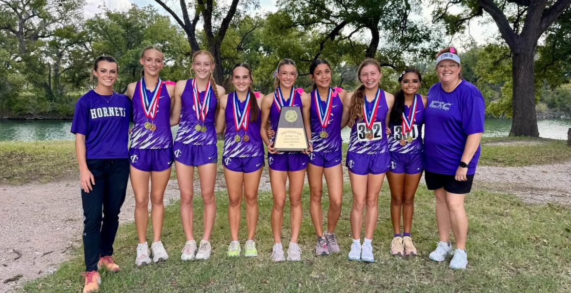The Irion County Lady Hornets had a remarkable showing at the District 11-1A Cross Country Meet on Wednesday by claiming the top seven spots.